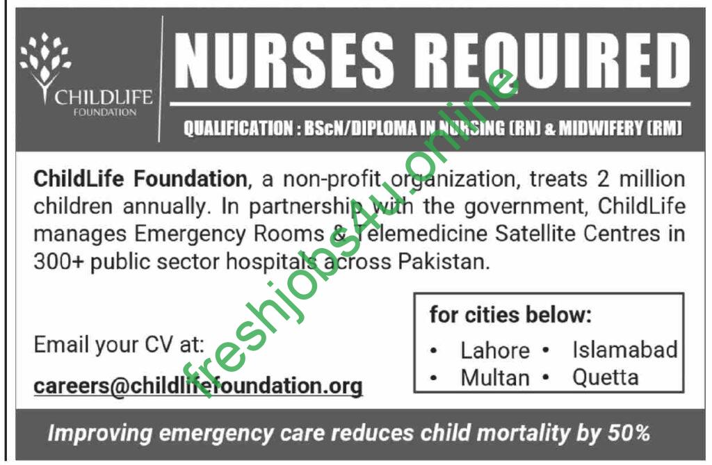 Childlife Foundation New Jobs latest for Nurses New Jobs